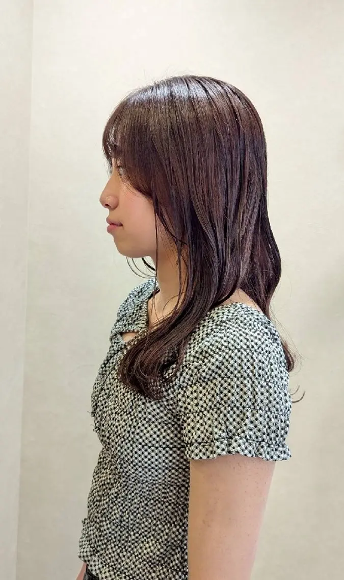 ミディアム カラー パーマ いずみ こずえのヘアスタイル