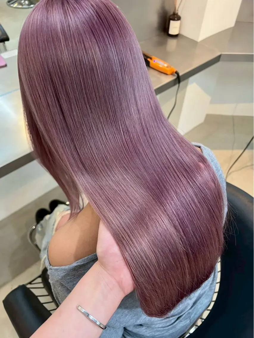 ロング カラー ヘアカラー ブリーチ・ダブルカラ ー🪐✩serenaのヘアスタイル