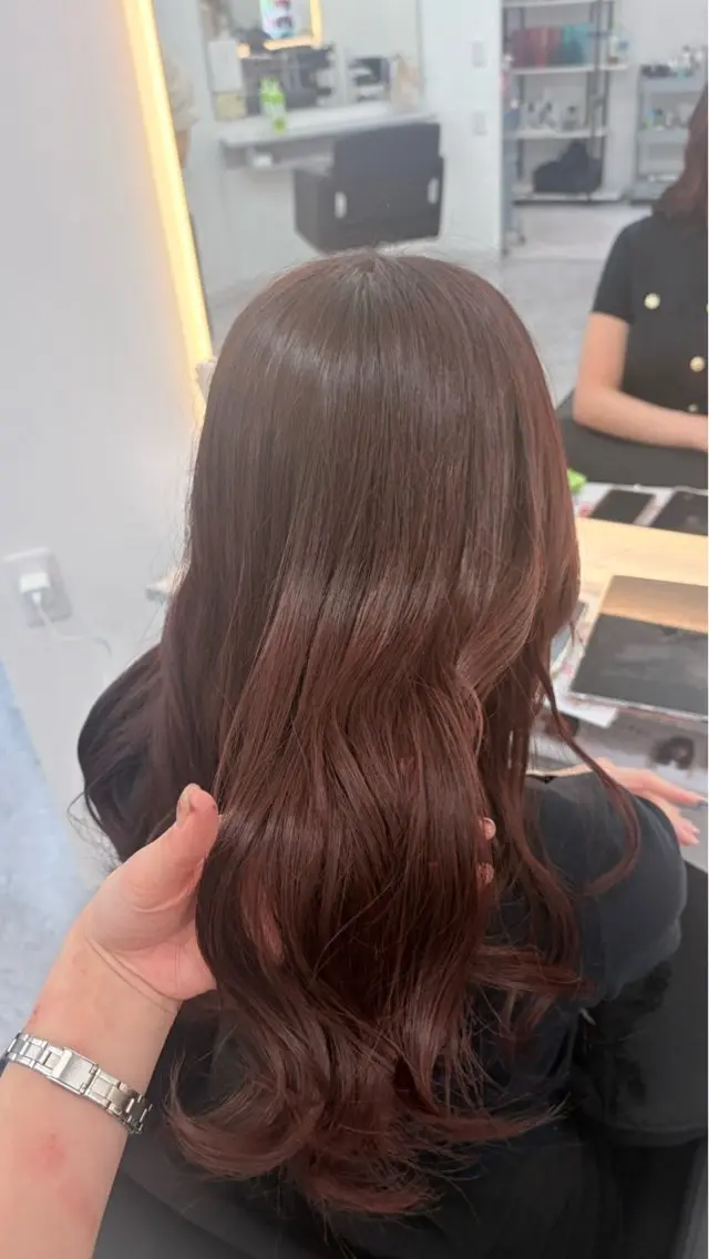 ロング カラー ラベンダーカラー ラベンダーピンク ピンクカラー 骨格/顔型/伏見/ 佐藤 里菜のヘアスタイル
