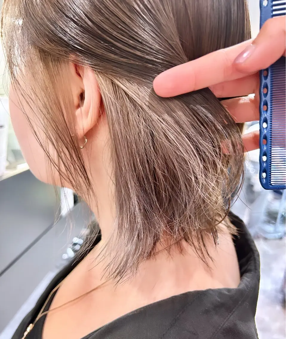 ミディアム カラー ブリーチ 🎀ヘアセット透明感 /REINA🎀のヘアスタイル