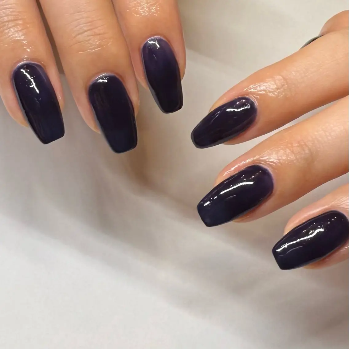 ネイル ネイビー ワンカラーネイル filonnail asukaのネイルデザイン