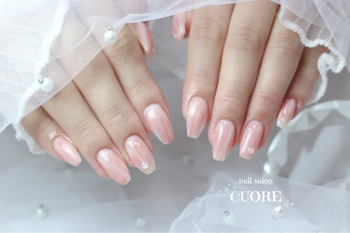 ネイル シンプルネイル 夏ネイル ハンドネイル nail salon CUOREのネイルデザイン