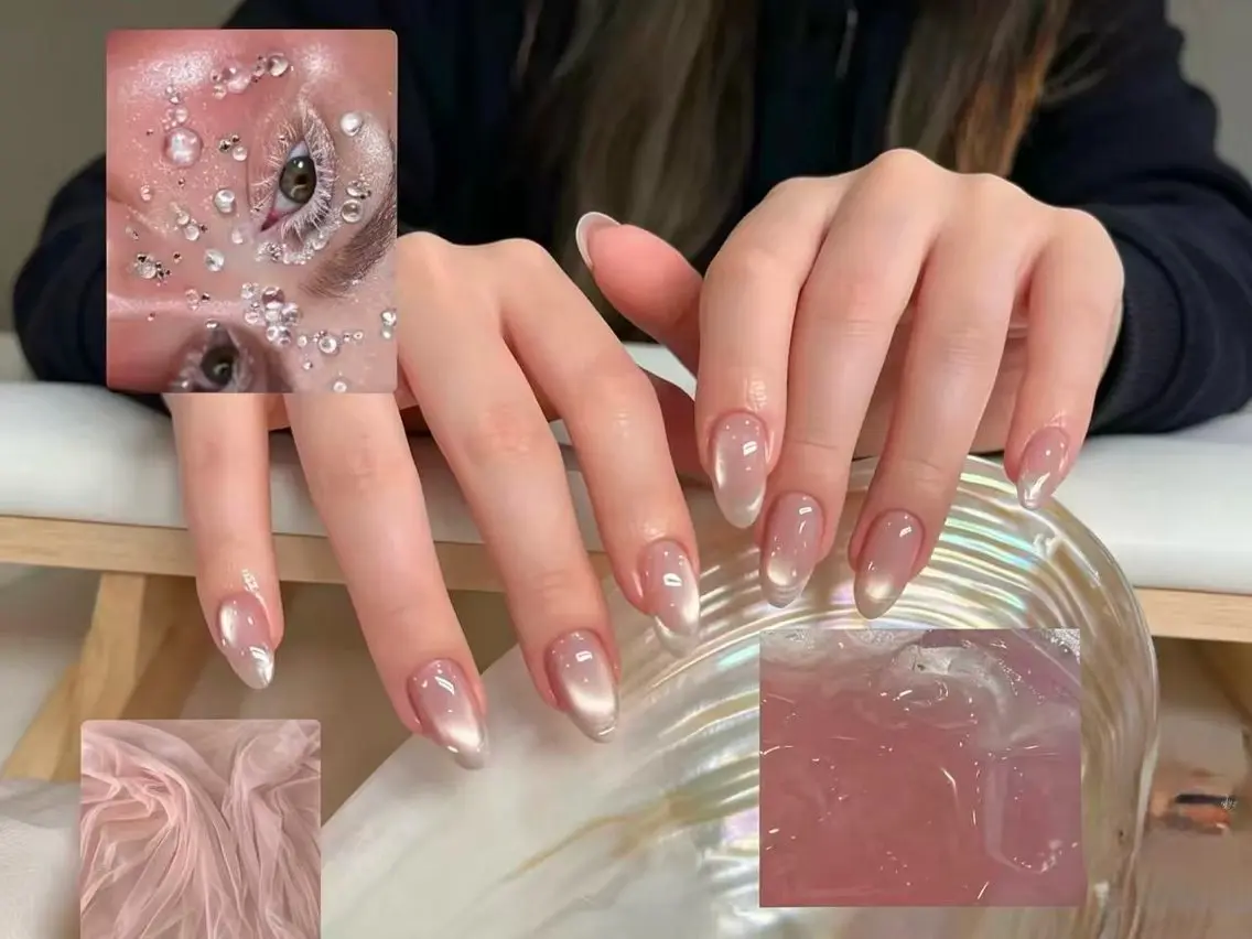 ネイル フレンチネイル グラデーション マグネットネイル マグネットフレンチ ハンドネイル Liora nailのネイルデザイン