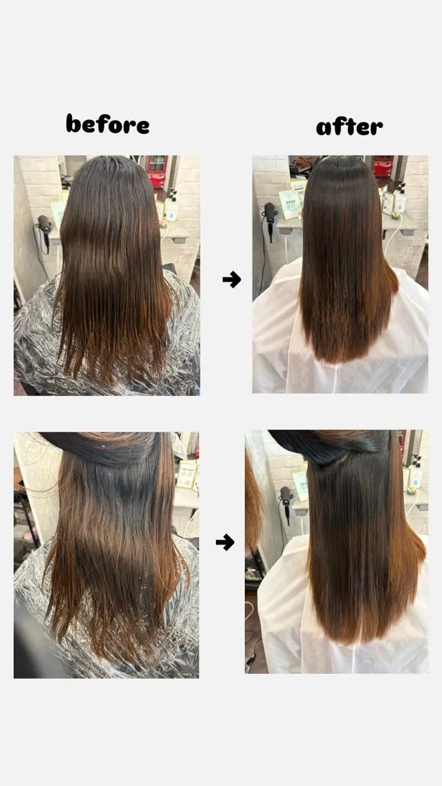 ロング 縮毛矯正 トリートメント ツヤツヤ髪#🦖 彩羽🫧🪽のヘアスタイル