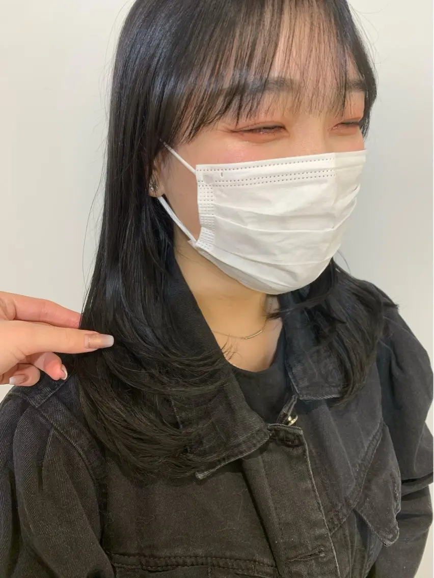 セミロング カラー 顔まわりレイヤー 顔周りカット レイヤーカット 🍓韓国ヘア レイヤ ーカット🍓笠原 葵のヘアスタイル