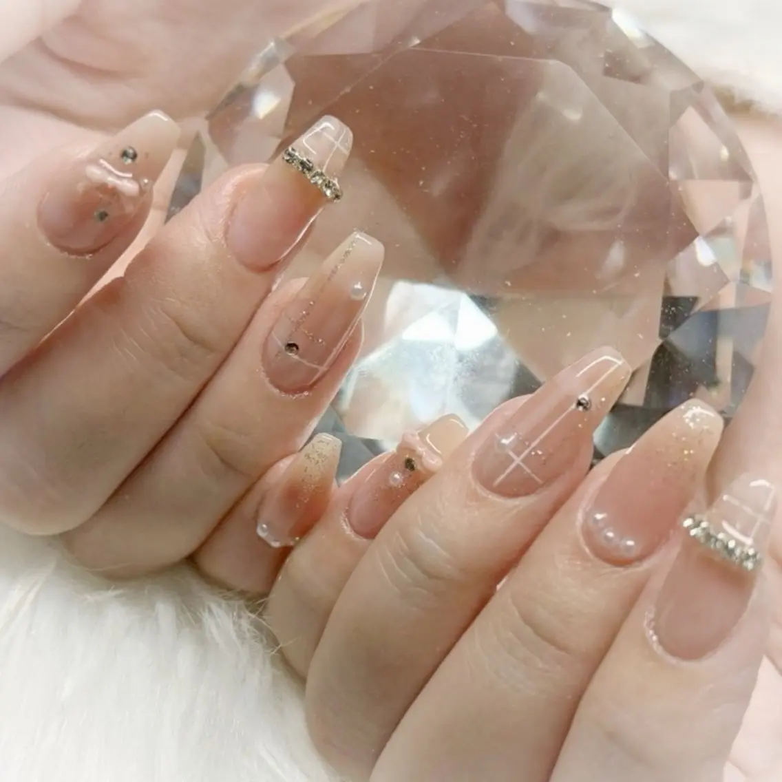 ネイル 長さ出し Merry bell ☆kanonのネイルデザイン