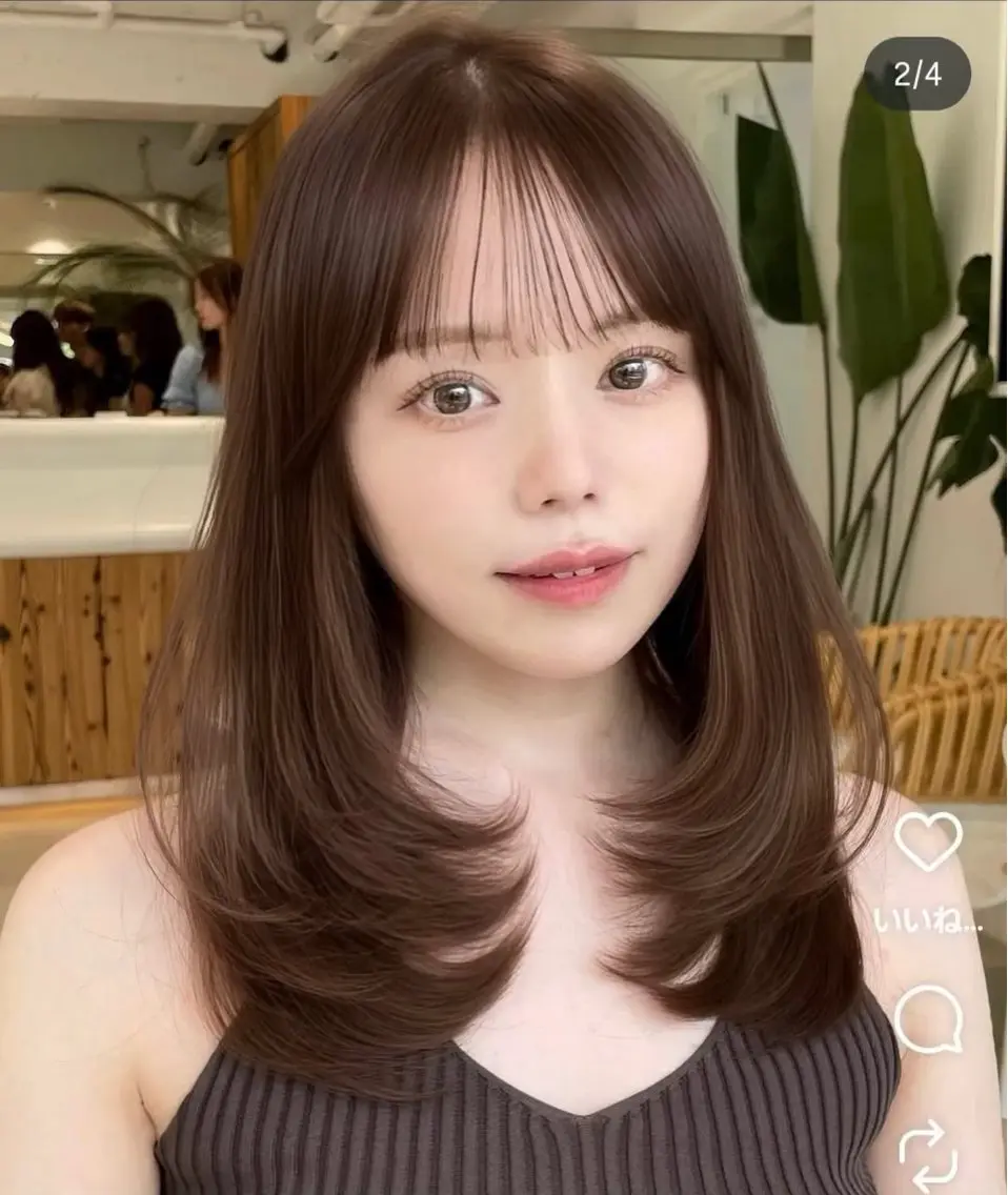 ミディアム 無料レイヤーカット モデル募集中/あいらのヘアスタイル