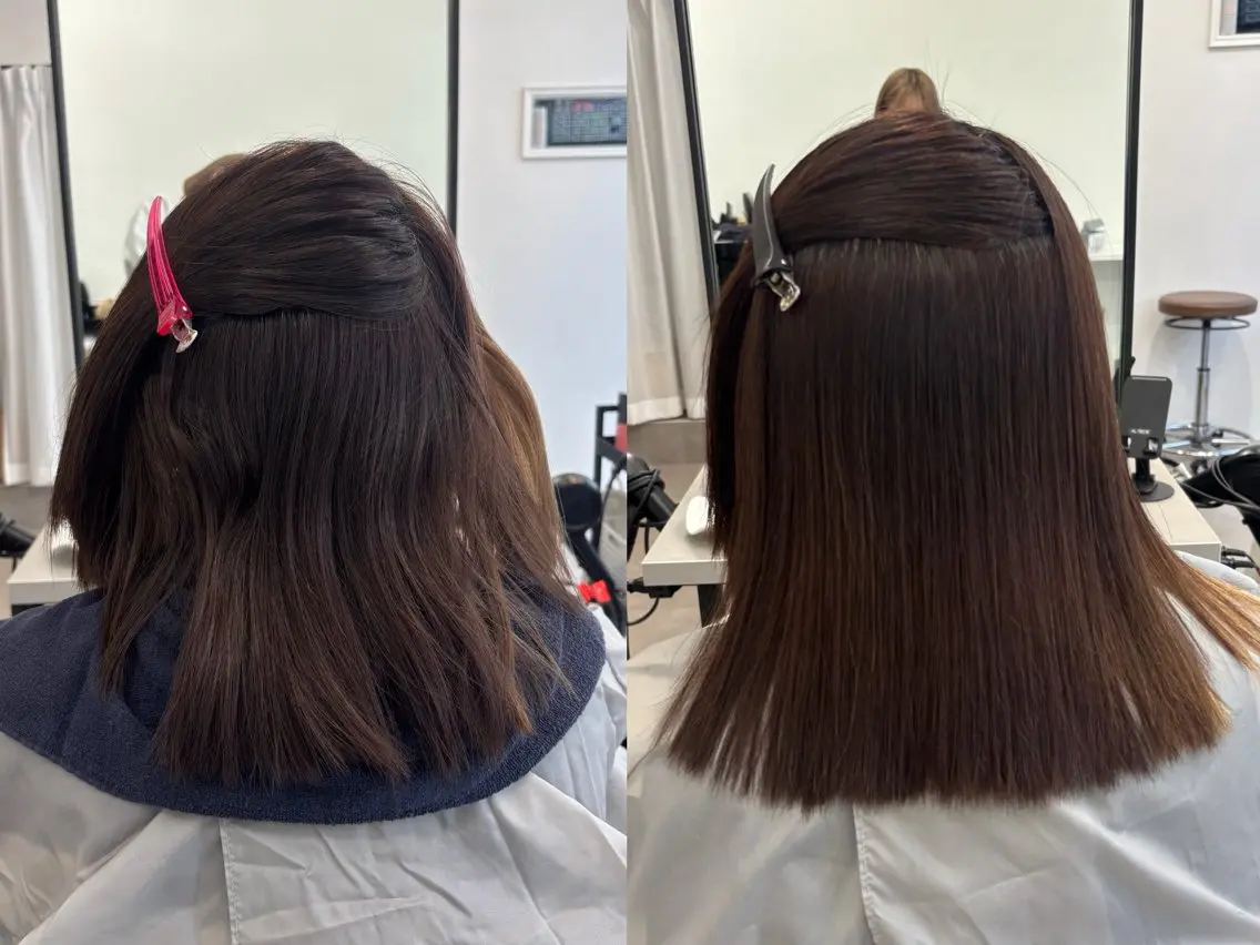 ロング 酸性ストレート パーマ ふうか 心斎橋美容室のヘアスタイル