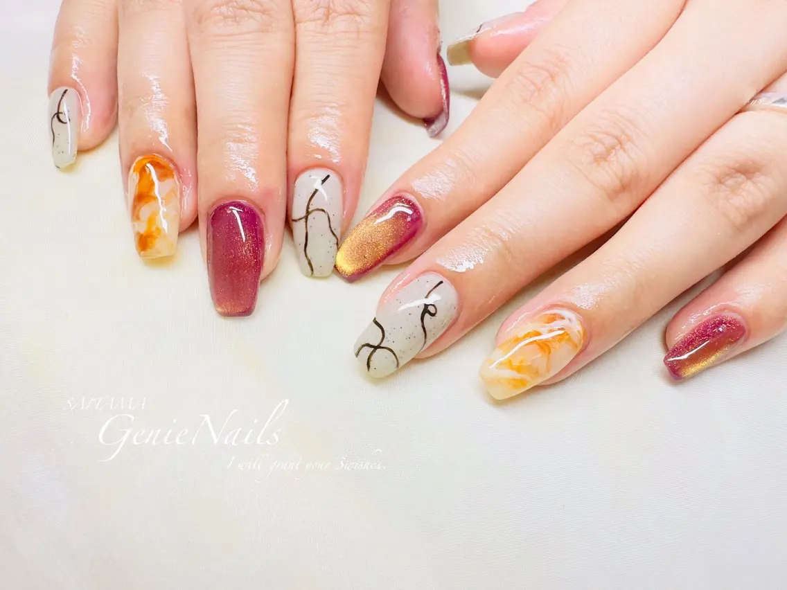 メンズ ネイル アートネイル フットネイル メンズネイル 持ち込み Genie Nailsのネイルデザイン