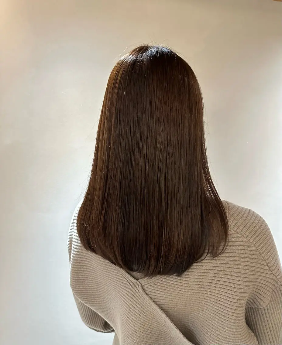 セミロング トリートメント 室谷 ゆりあのヘアスタイル