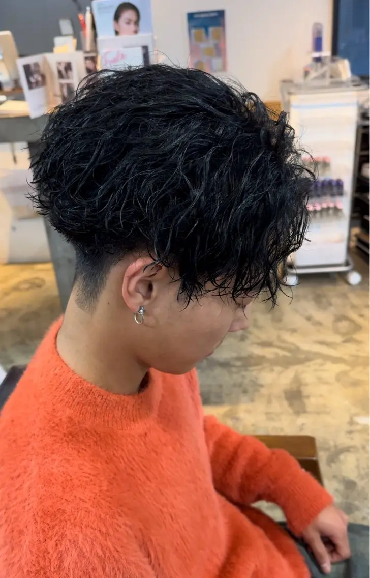 ショート パーマ メンズ メンズパーマ 湖城 恵吾のヘアスタイル