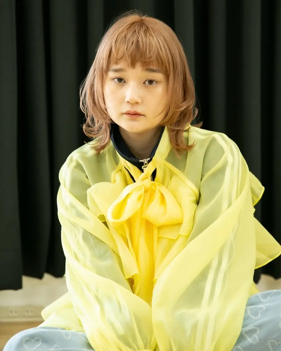 ショート カラー ヘアアレンジ ボブ/透明感ベージュ 🫧クルミ🌟のヘアスタイル