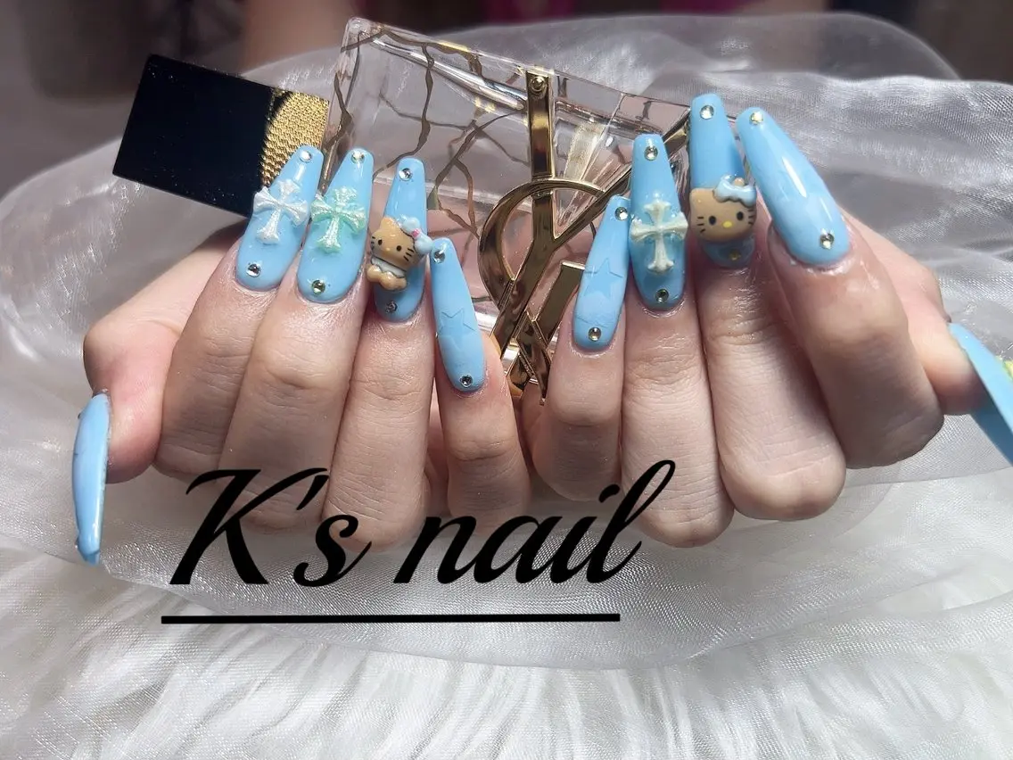 ネイル ブルー Ks nail salonのネイルデザイン