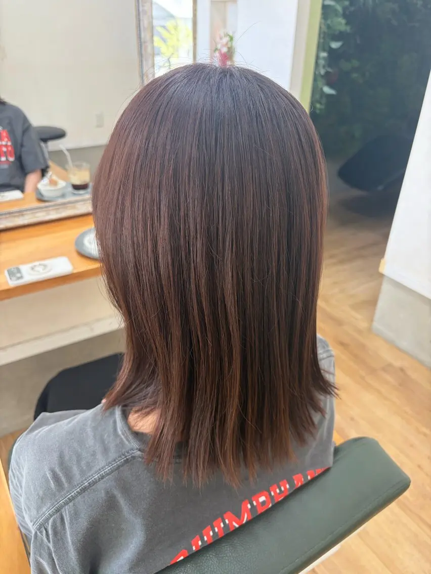ミディアム ヘアカラー ⭐️髪質改善カラー lisaaaa⭐️のヘアスタイル