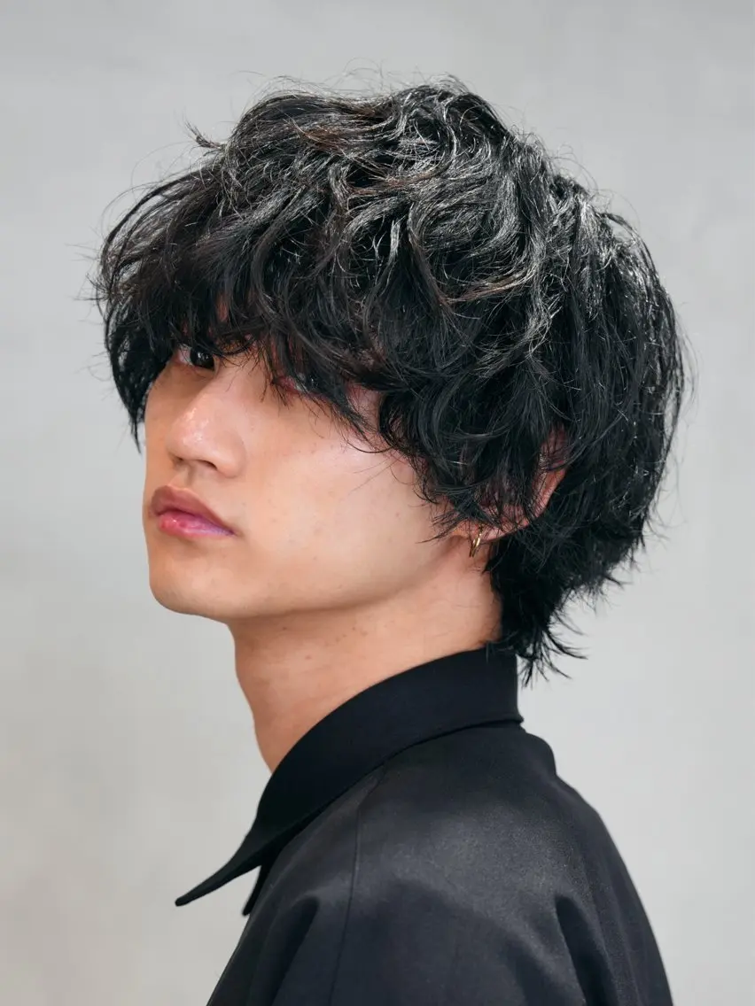 ショート パーマ メンズ 井上  輝香 elima 武蔵小杉のヘアスタイル