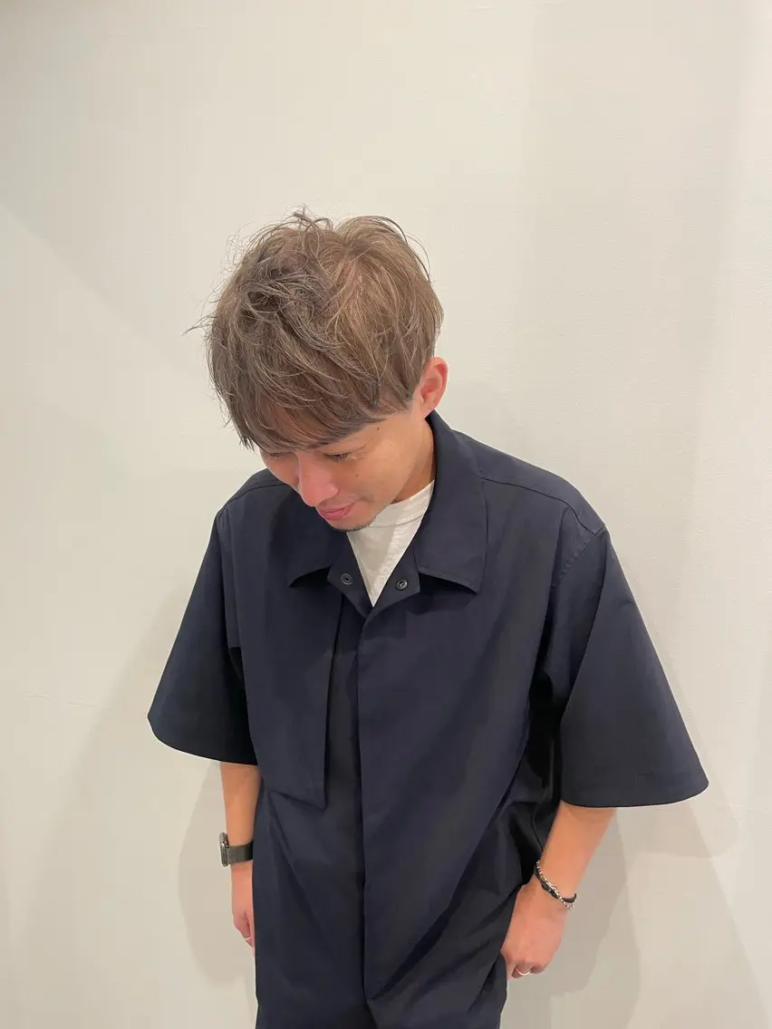 カラー メンズ メンズブリーチ メンズハイトーン ブリーチ ハイトーンカラー ヘアカラー 渋谷 留菜のヘアスタイル