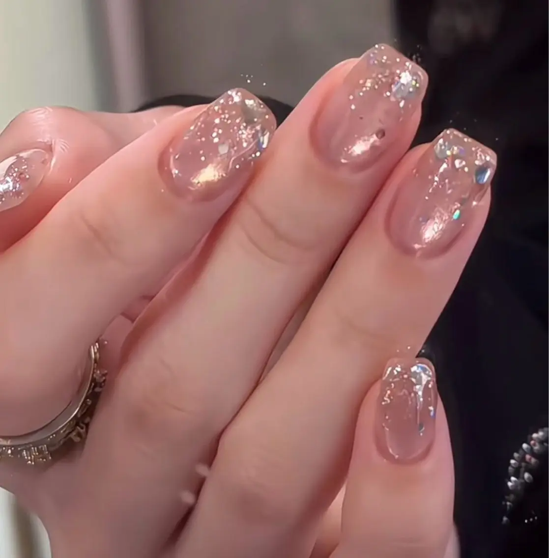 ネイル グラデーション キラキラネイル ラメ(グリッター) ラメグラデーション マグネットネイル ハンドネイル Wilu nail 二子玉川店のネイルデザイン