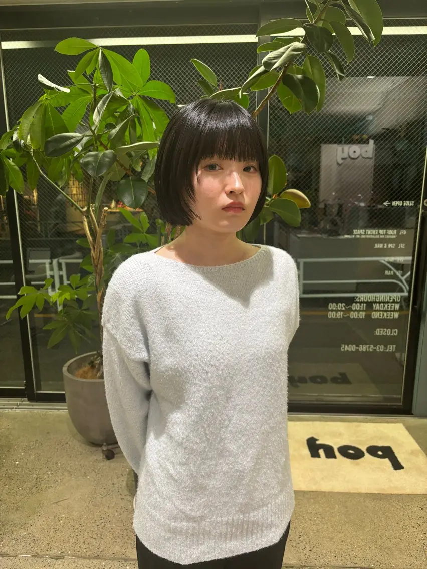ショート 顔周りカット kiyono moekaのヘアスタイル