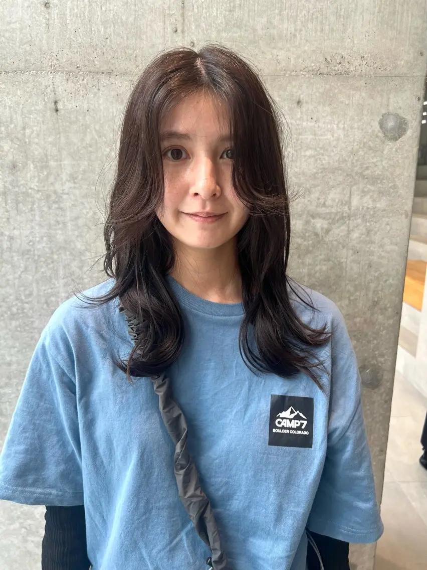 ミディアム カラー レイヤーカット カット ヘアカラー トリートメント 吉沢遣人/レイヤー /髪質改善のヘアスタイル