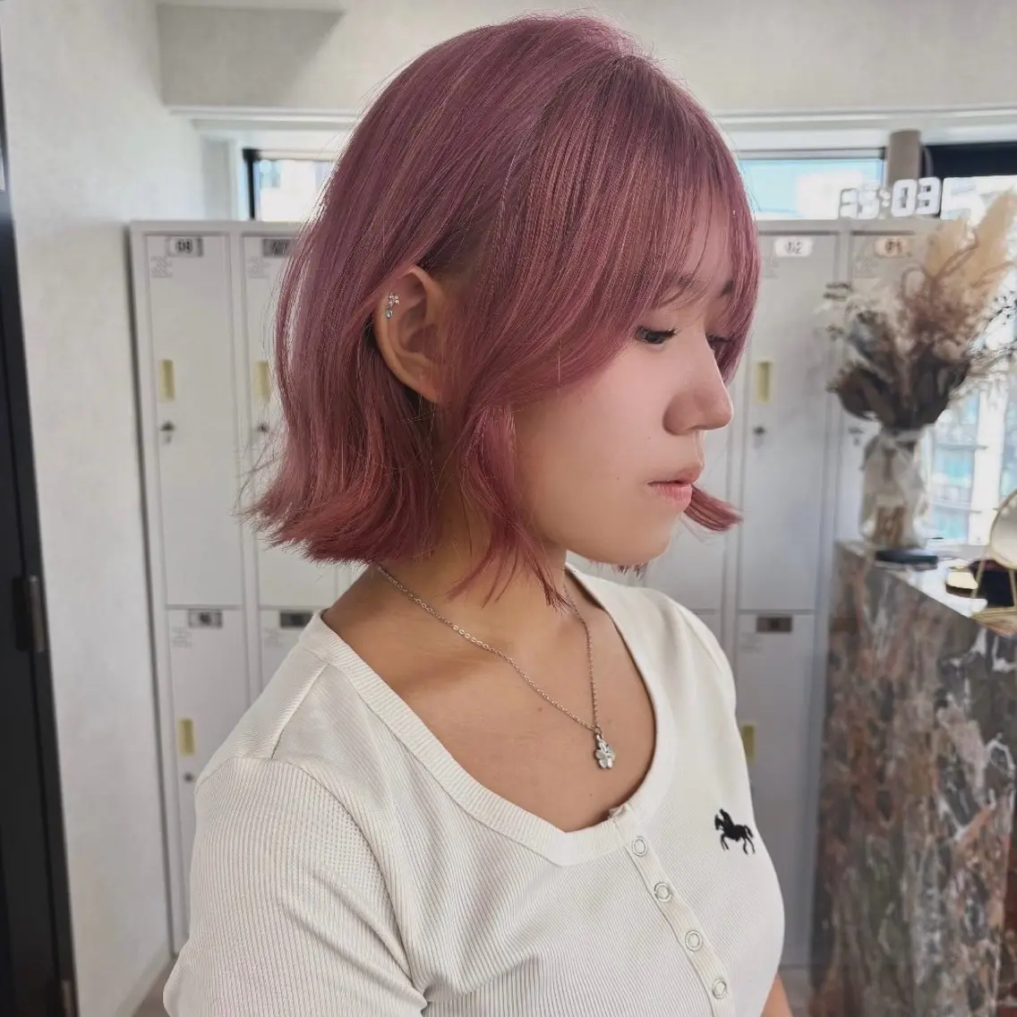 カラー ヘアカラー トリートメント ハイトーン/モテ髪 🎀hina🎀のヘアスタイル