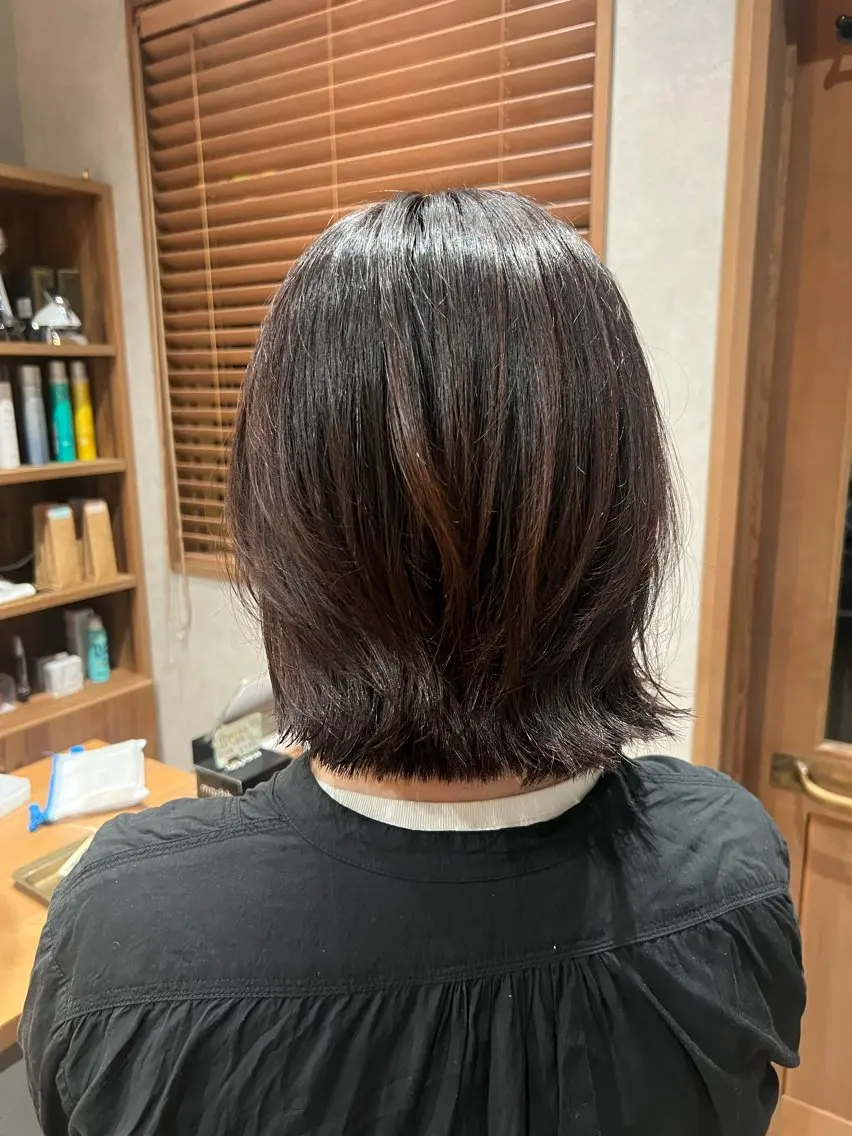 ミディアム ボブレイヤー ボブ レイヤーカット reiju （ranka）のヘアスタイル