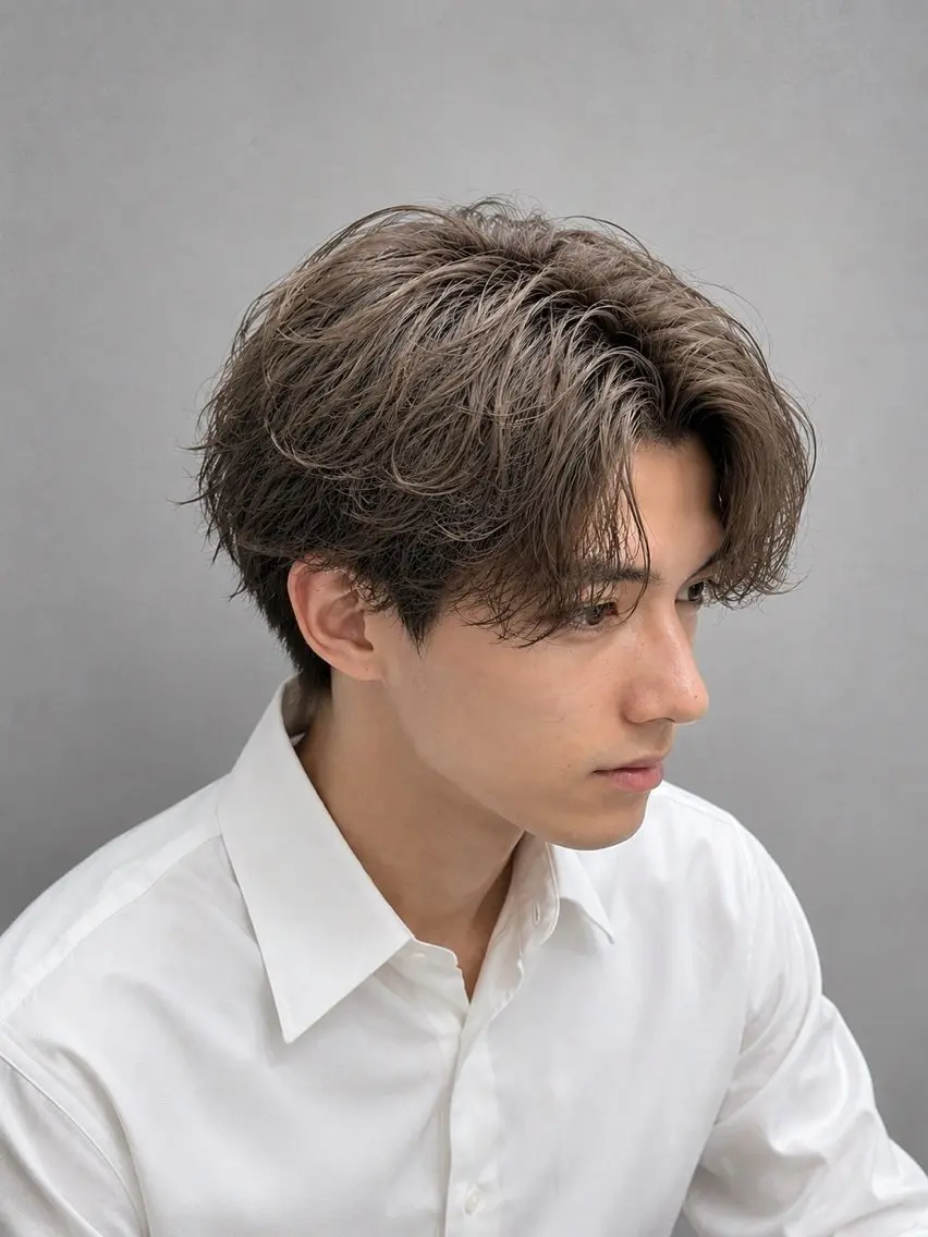 ショート パーマ メンズ 無料カット/カラー 内田りょう🔥のヘアスタイル