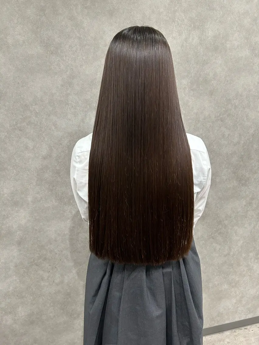 ロング 縮毛矯正 カット 縮毛矯正 ゆきな 5月から復帰のヘアスタイル