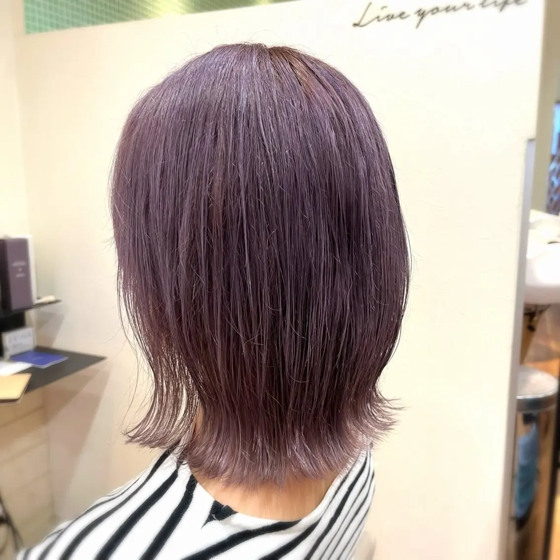 ショート カラー ブリーチ ラベンダーカラー ヘアカラー トリートメント 森山 雄太のヘアスタイル