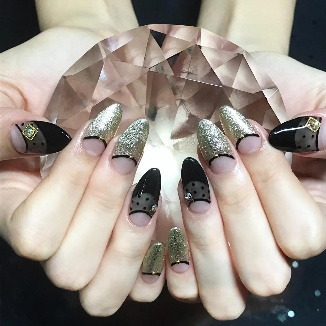 ネイル スカルプネイル 渋谷/チップ長さ出し 👑アプレgel-xのネイルデザイン