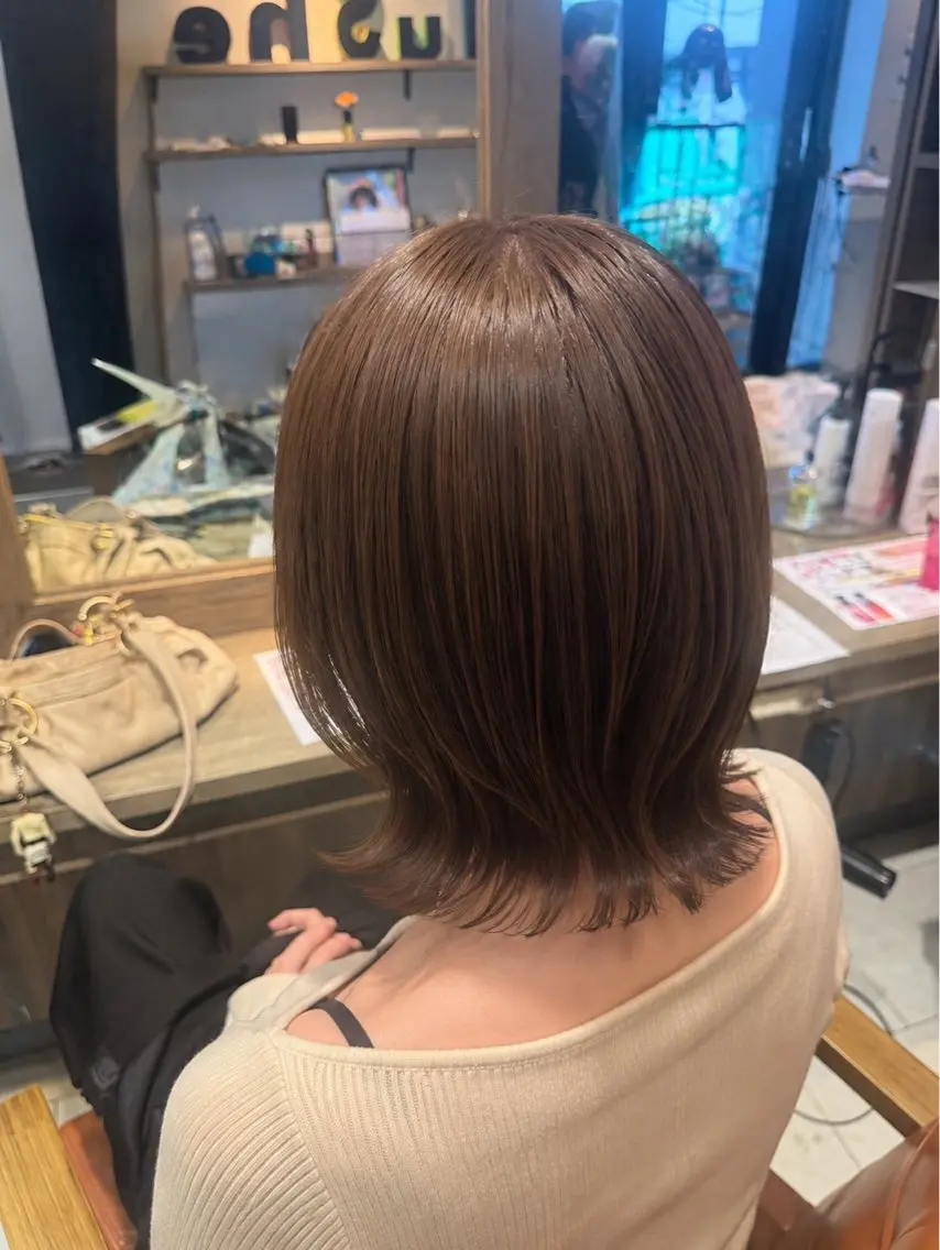 ミディアム エクステ×髪質改善× 𝑺𝑬𝑵𝑹𝑰のヘアスタイル