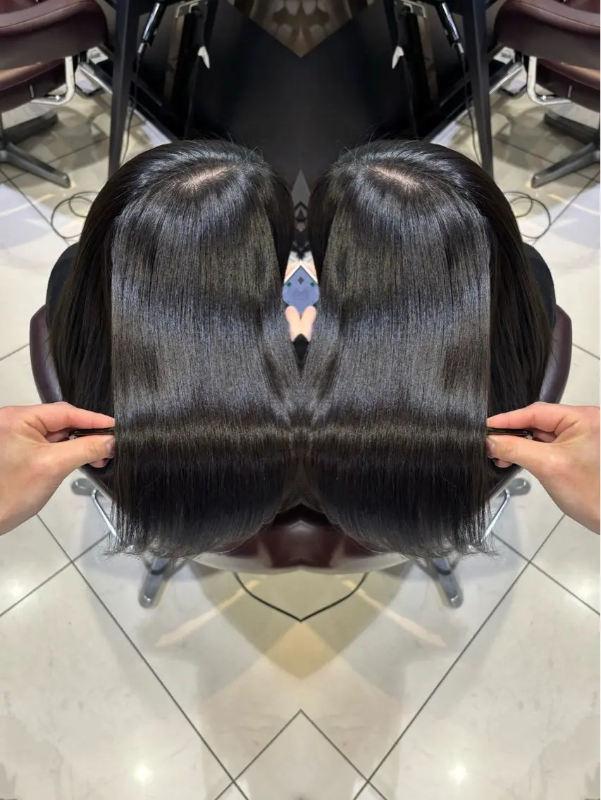 ロング カラー カット ヘアカラー 縮毛矯正 トリートメント 🩵レイヤー✖︎ 髪質改善🩵リョウヤのヘアスタイル