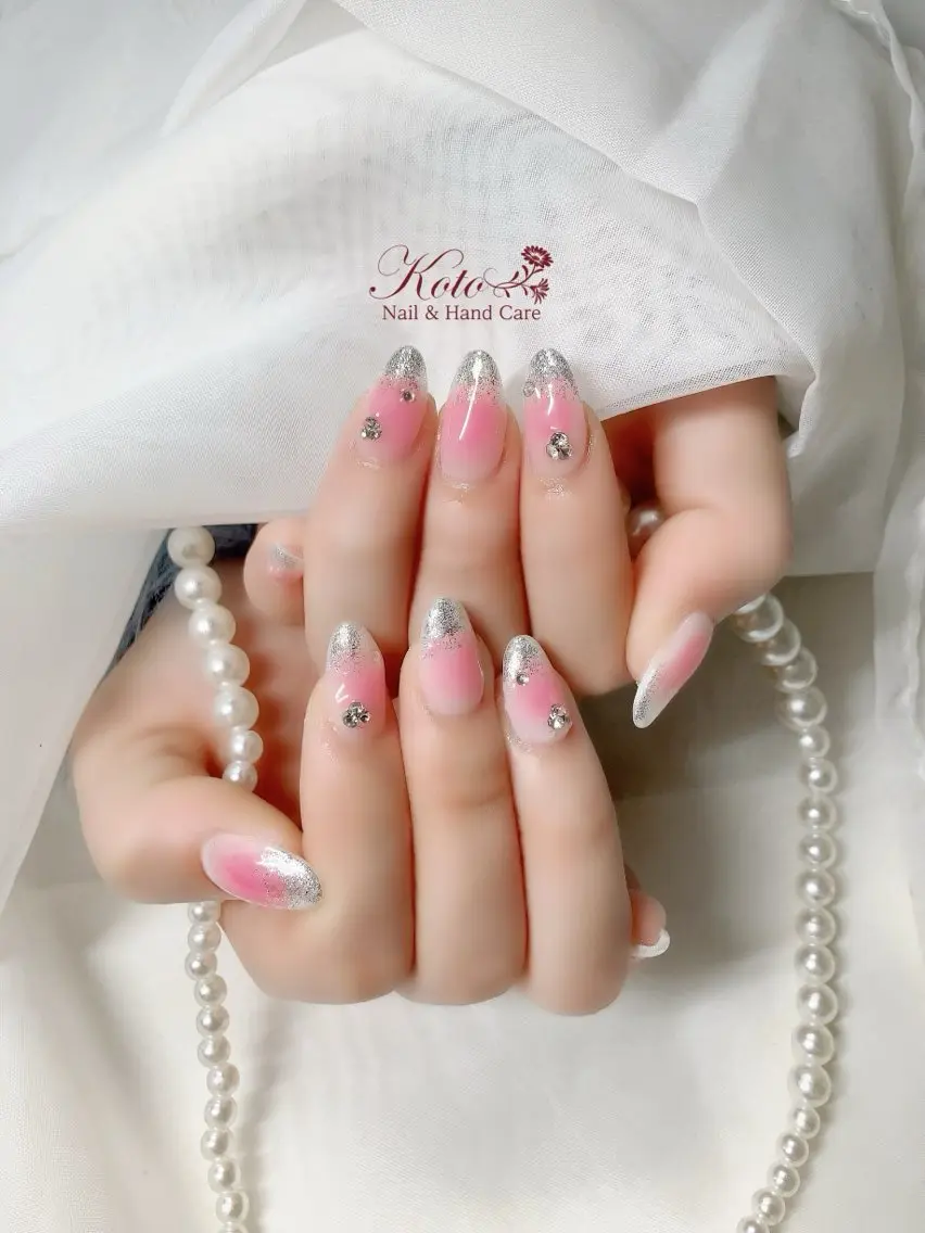 ネイル チークネイル 長さ出し ジェルネイル 持ち込み ニュアンスネイル ハンドネイル Nail Salon KOTOのネイルデザイン