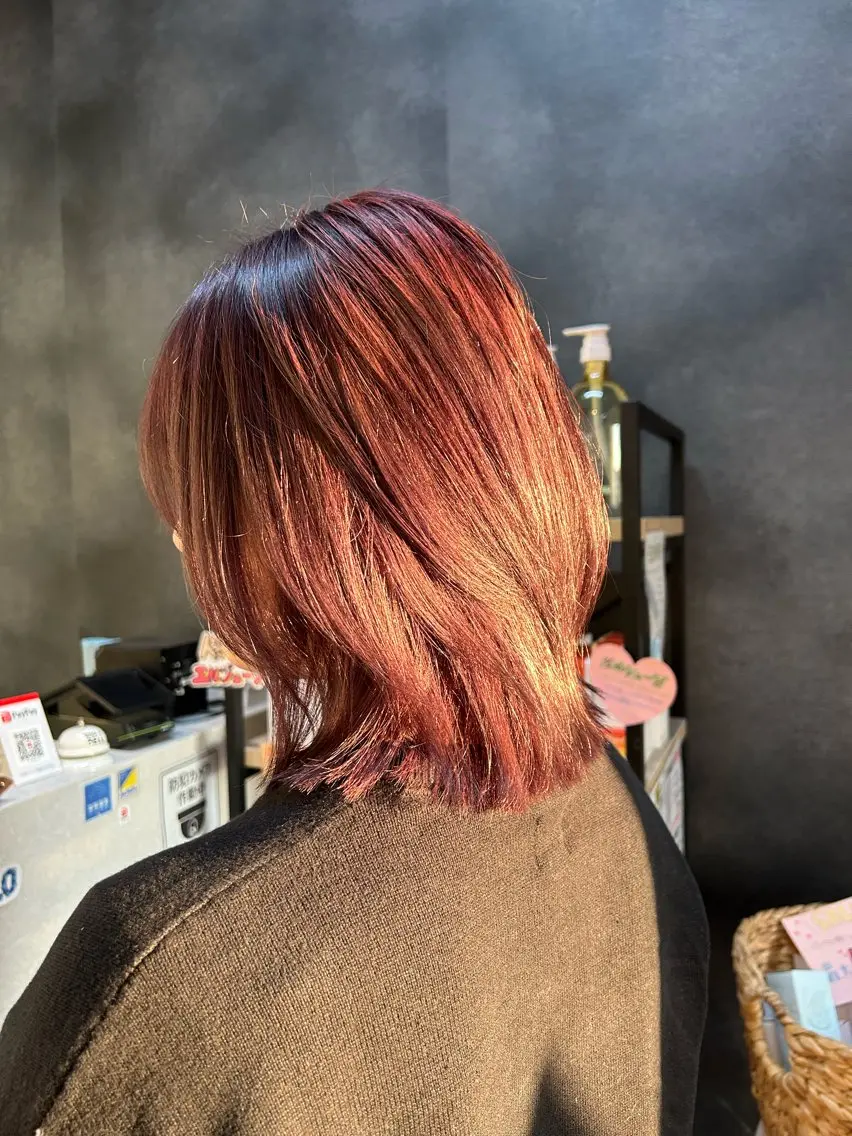 ミディアム ヘアカラー トリートメント レディース特化/ 前橋/よしかわあんみのヘアスタイル