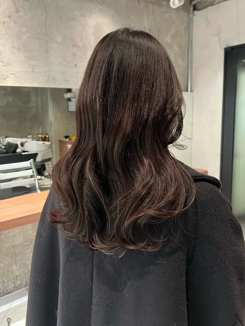 セミロング ヘアカラー トリートメント nok kaoriのヘアスタイル