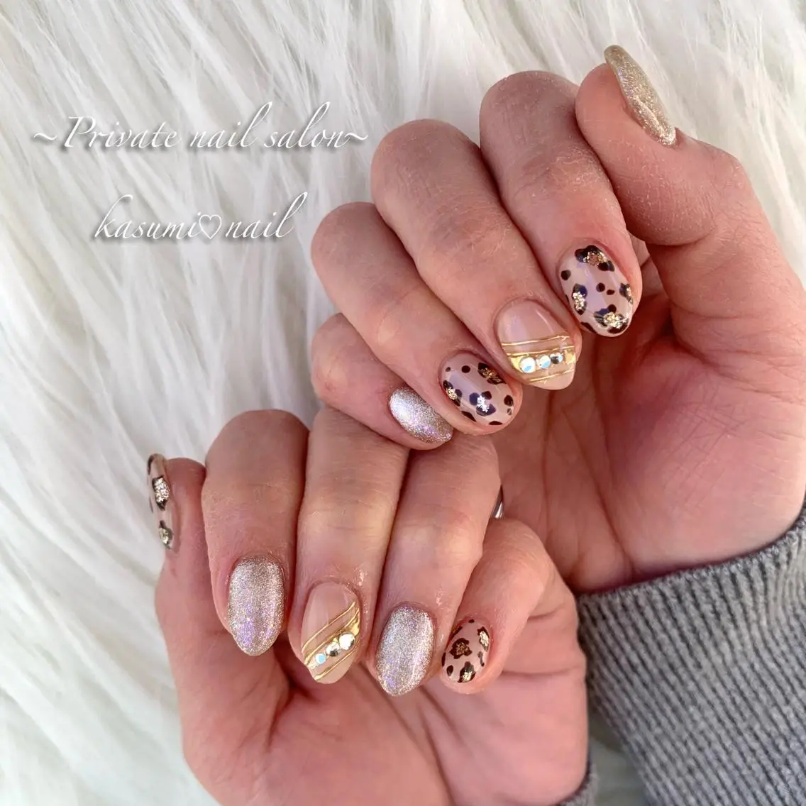 ネイル アートネイル ラメ(グリッター) マグネットネイル ミラーネイル 持ち込み KASUMI♡ Nailのネイルデザイン