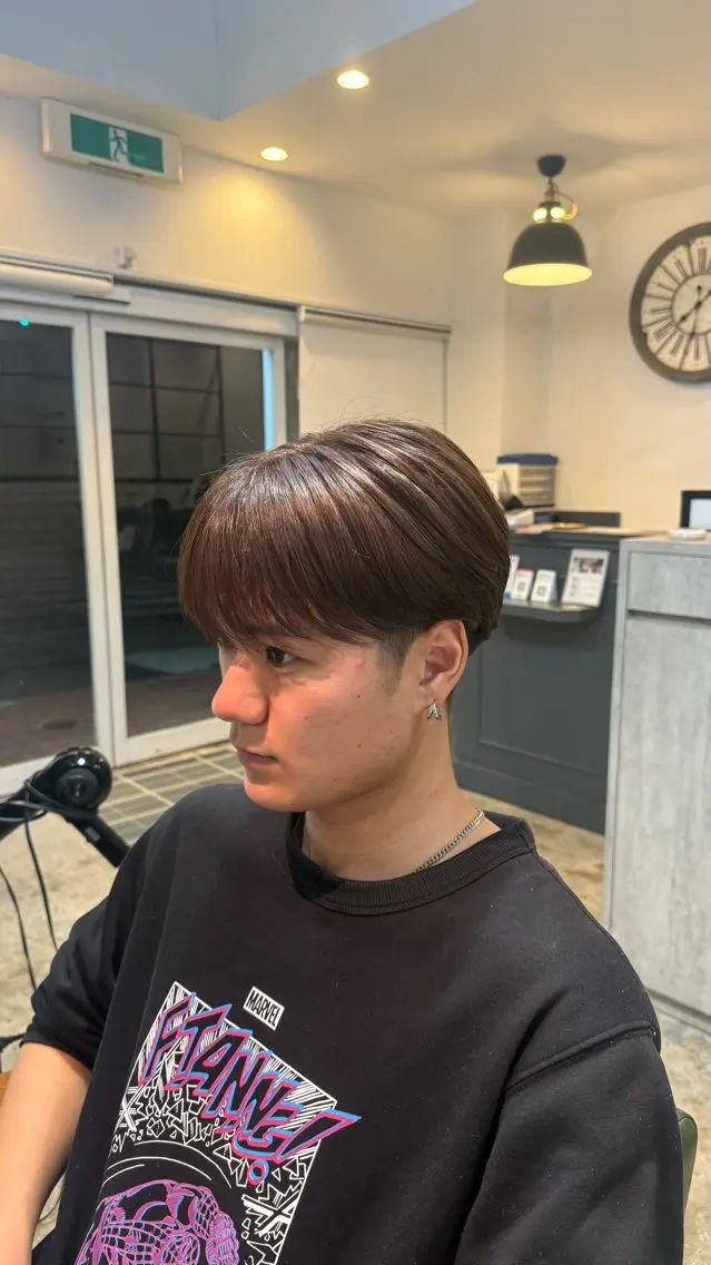 ショート メンズ マッシュ シースルーマッシュ メンズ専門 Ryukiのヘアスタイル