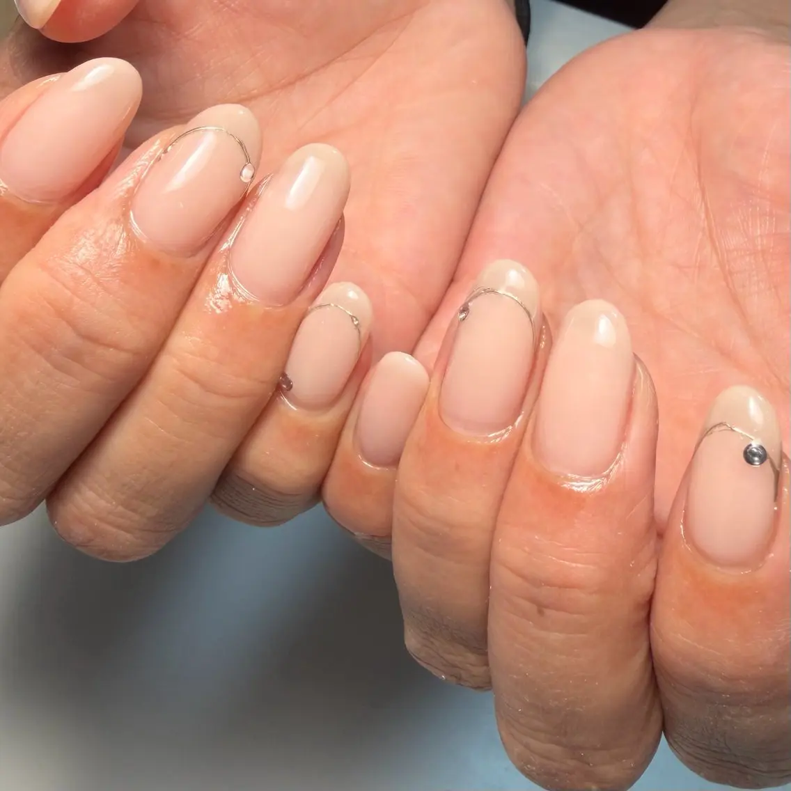 ネイル オフィスネイル シンプルネイル ストーンネイル ハンドネイル プライベートサロン NAIL BY YUのネイルデザイン