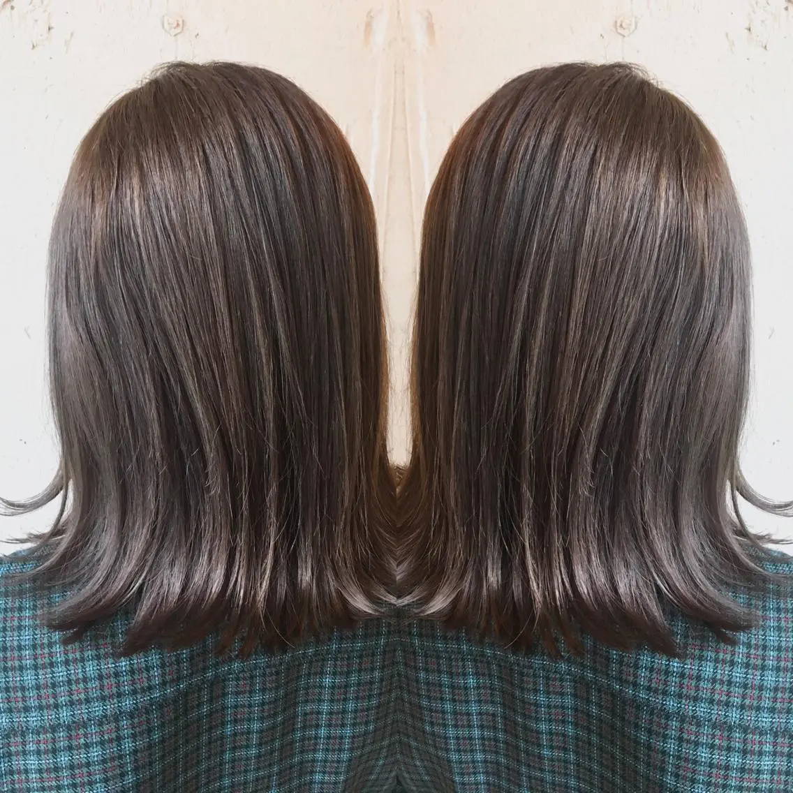 ミディアム カラー ブリーチ グレージュ ラベンダーカラー ラベンダーグレージュ ラベンダーグレー ヘアカラー レイヤー/大人メンズ パーマ🌀 平島拓也のヘアスタイル