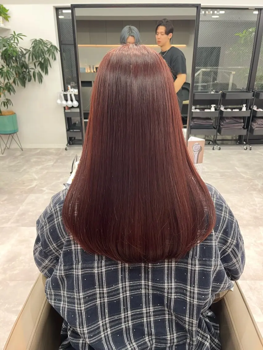 ショート カラー ヘアアレンジ そうご／艶カラー ／韓国風カラーのヘアスタイル