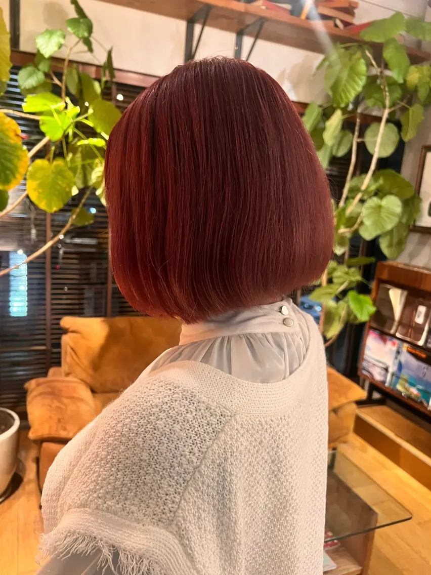 ショート カラー ダブルカラー 似合わせカット✂︎ 艶カラー・*:湊七海のヘアスタイル