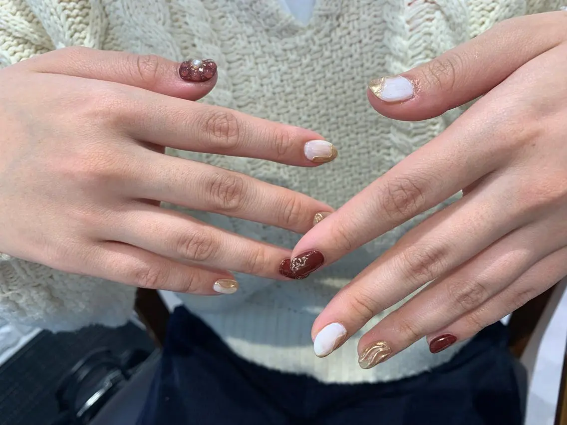 ネイル 持ち込み ぷっくりネイル マキノ ユイのネイルデザイン