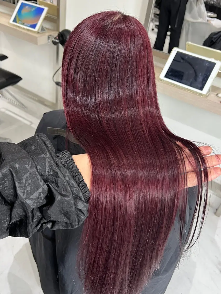 ロング yuuka 🖤韓国ヘア🖤のヘアスタイル