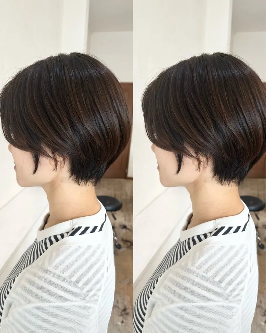 ショート ボブ 髪質改善 ショートヘア 縮毛矯正 トリートメント カット ヘアカラー 【SET-UP】高橋 海輝のヘアスタイル