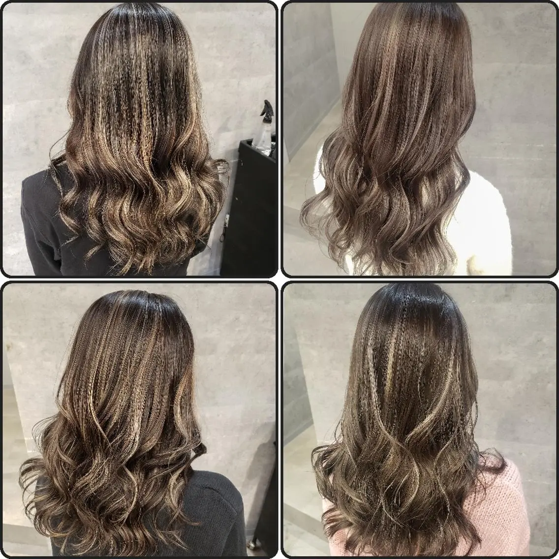 セミロング カラー ハイライトカラー ハイライト ヘアカラー トリートメント ミルクティー特化 🌈島内　琢真🌈のヘアスタイル