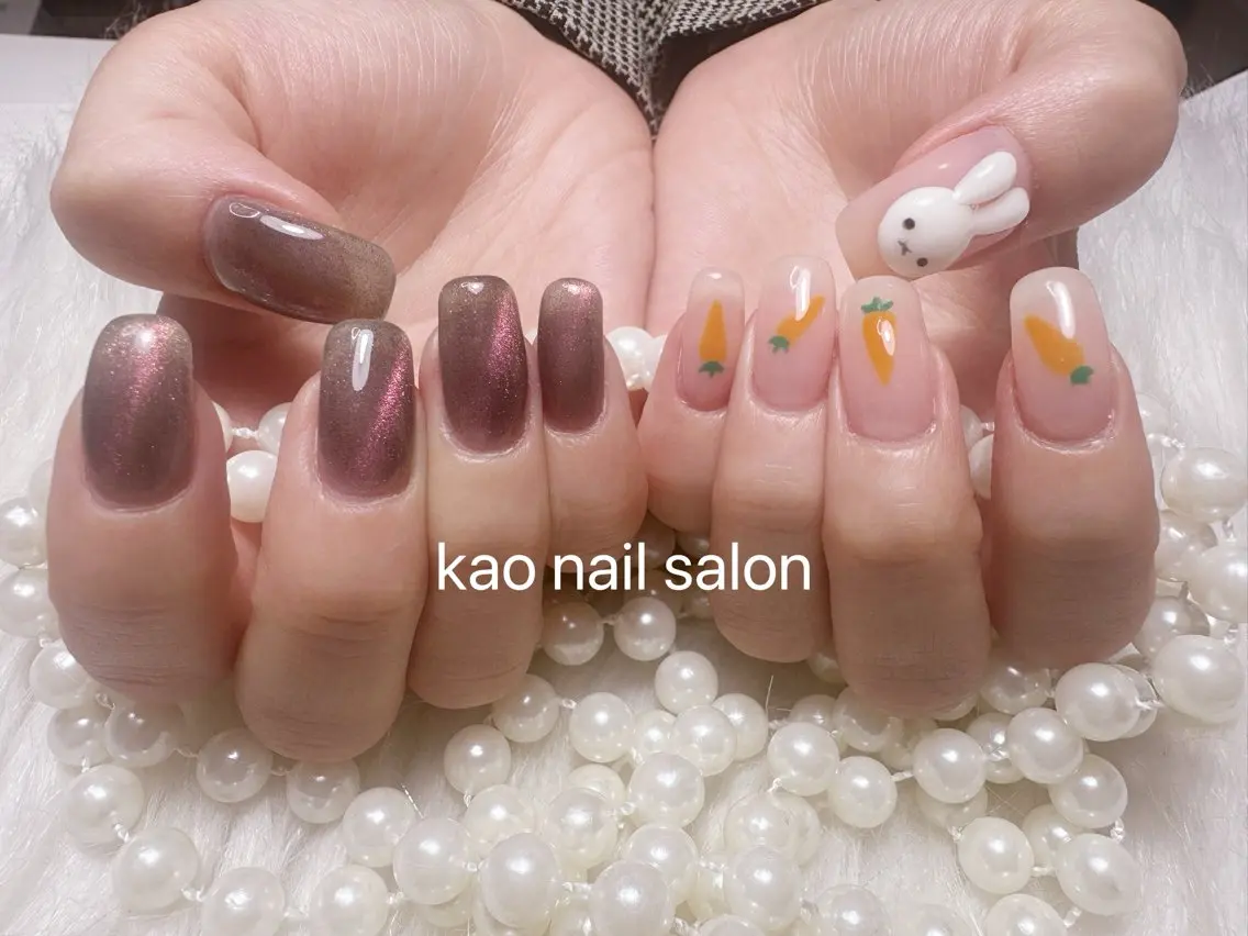 ネイル ハンドネイル kao nail マグネット/長さだしのネイルデザイン
