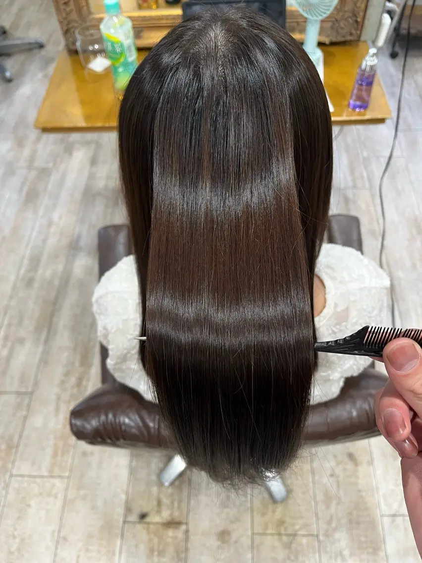 ロング カラー カット 縮毛矯正 トリートメント 美髪縮毛矯正/ 極髪質改善/ヨウスケのヘアスタイル