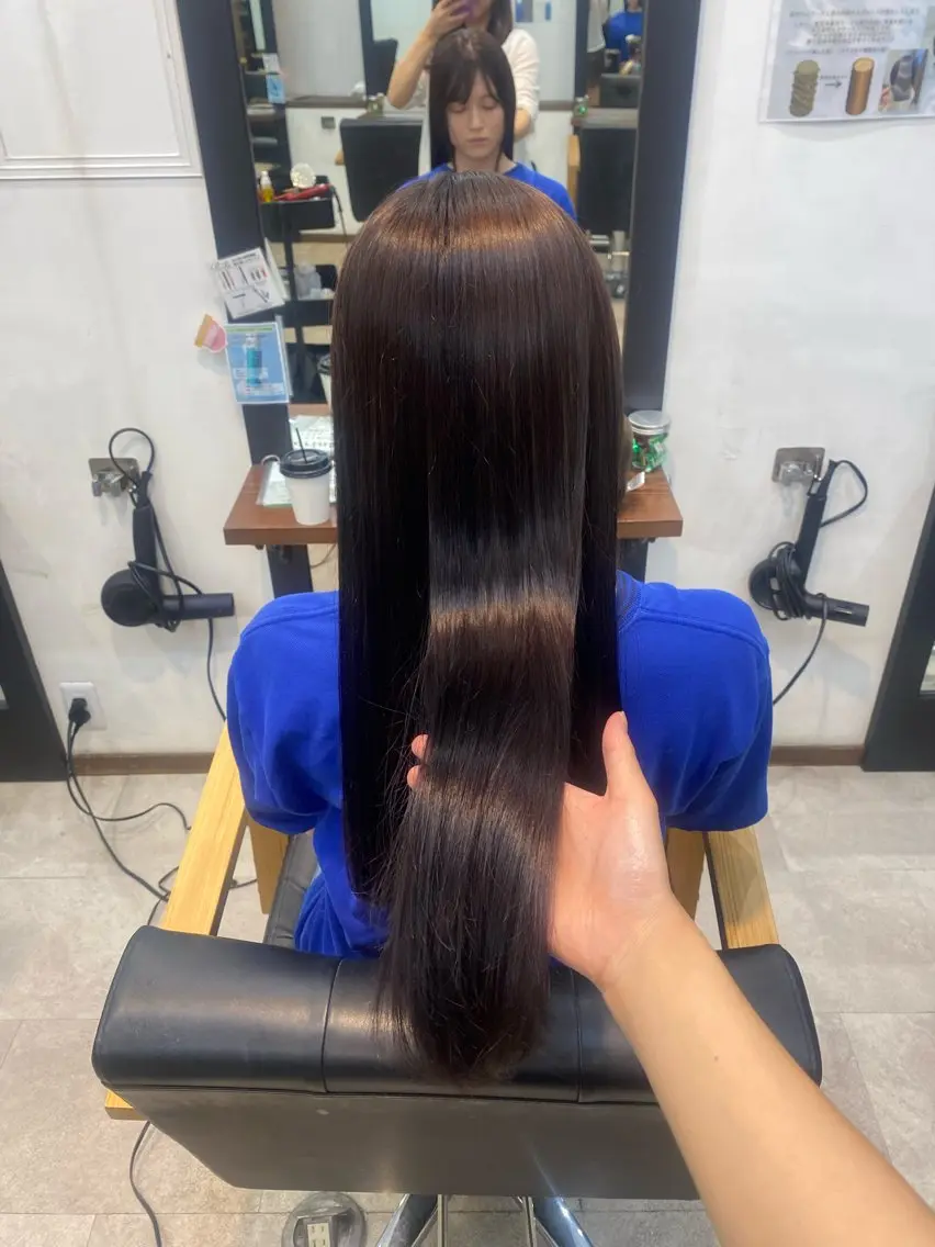 カラー ブリーチ ラベンダーカラー 髪質改善 こはる.⋆𝜗𝜚／ 谷町／透明感カラーのヘアスタイル