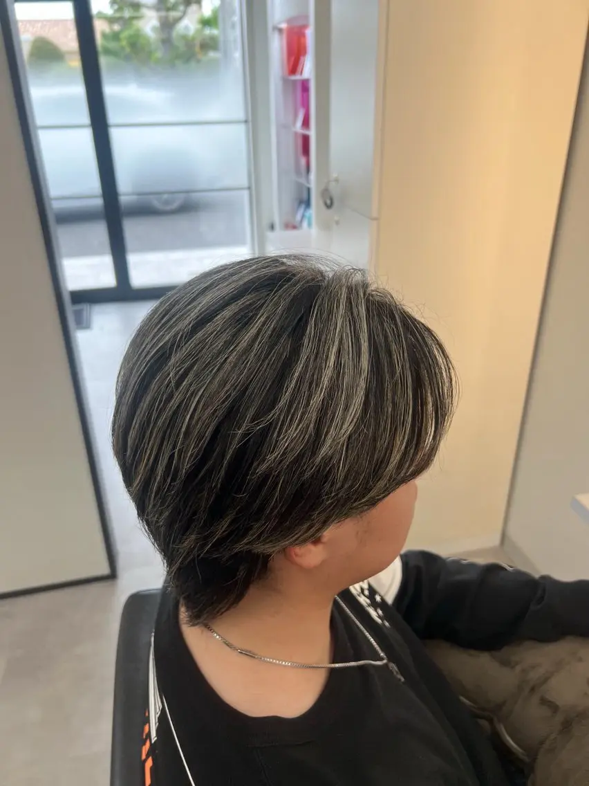 メンズカット + メンズメッシュ + パーマ + TRの写真