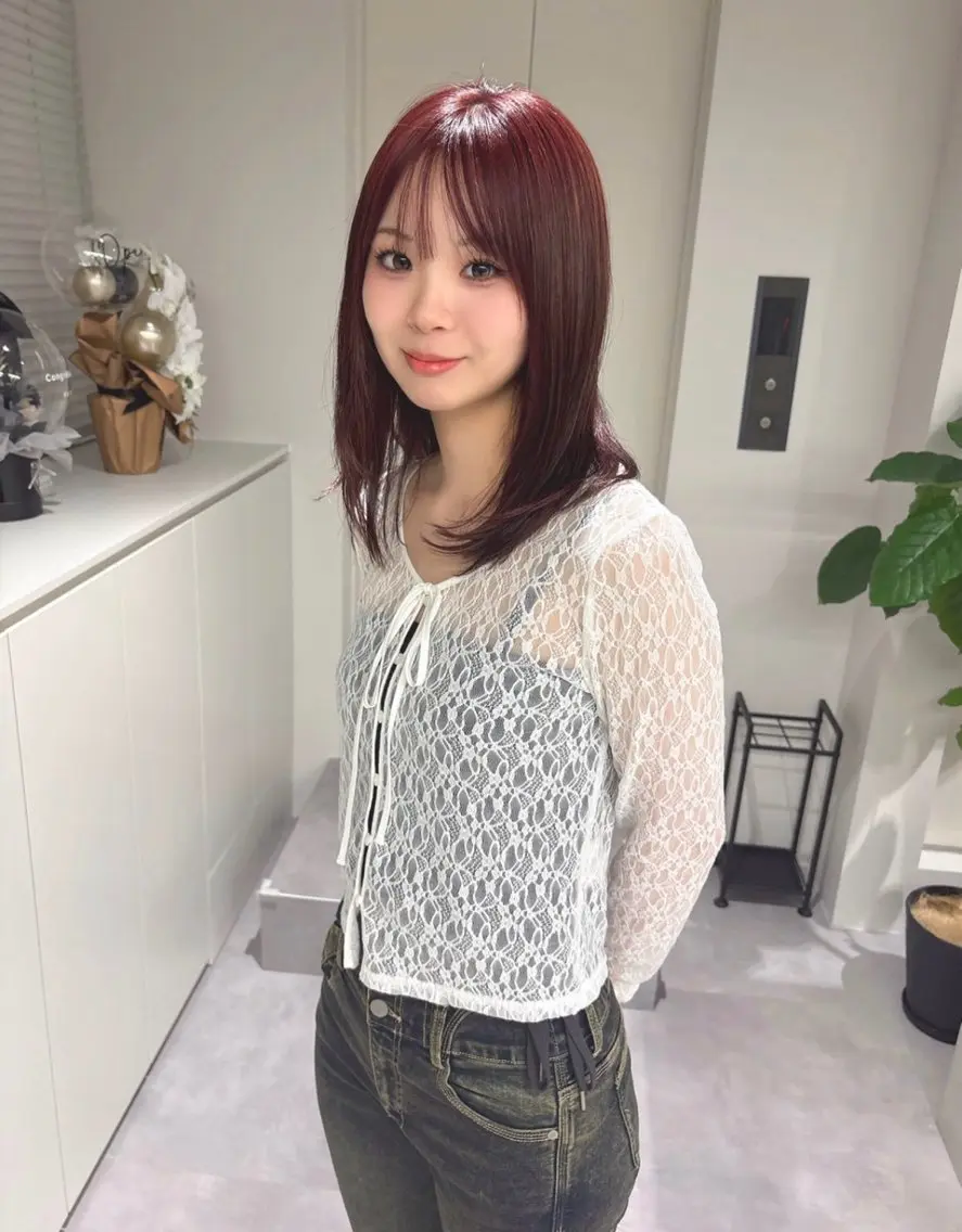 ミディアム 福岡天神Abbey_ yutakaのヘアスタイル