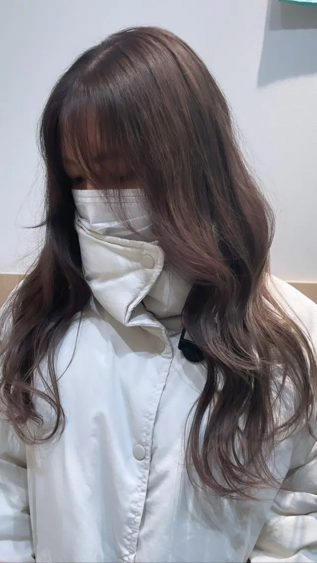ロング カラー ブラウンカラー ピンクカラー ヘアカラー トリートメント 髪質改善/ 艶髪人気/Renaのヘアスタイル